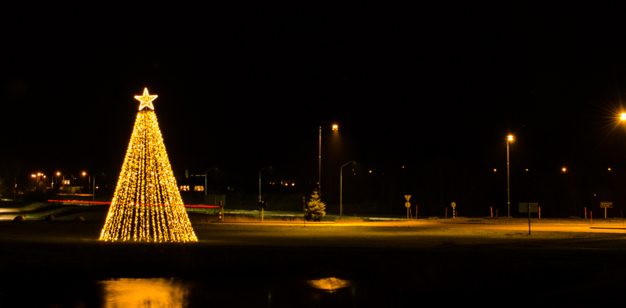 Vlaggenmast kerstboom