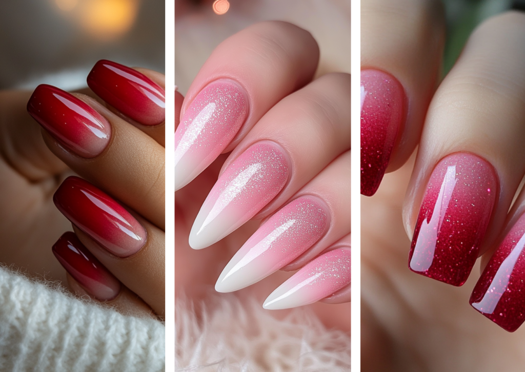 Valentijn nagelinspiratie Valentijnsdag nagels ideeën ombre nail art